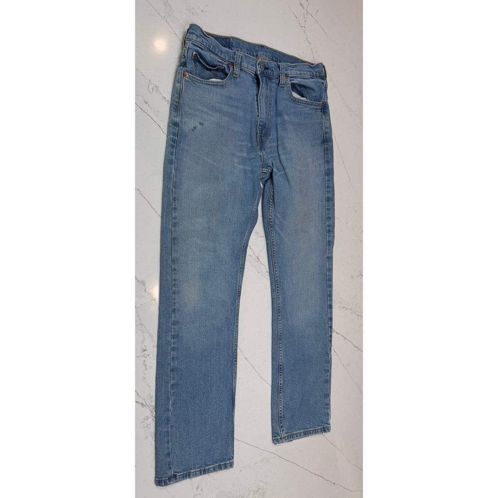 Levi Strauss‎ 513 Jeans Mens W32 L30 Blue Straight Fit *STAINED*